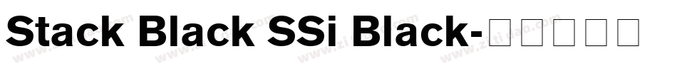 Stack Black SSi Black字体转换